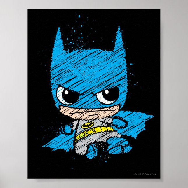 Pôster Mini Batman Sketch (Frente)