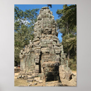 Pôster Mini Bayon... Ta Prohm, Angkor Wat, Camboja