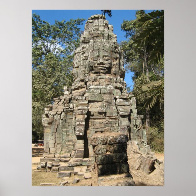 Pôster Mini Bayon... Ta Prohm, Angkor Wat, Camboja (Frente)
