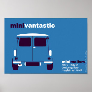 Poster Mini camionete clássica exposição