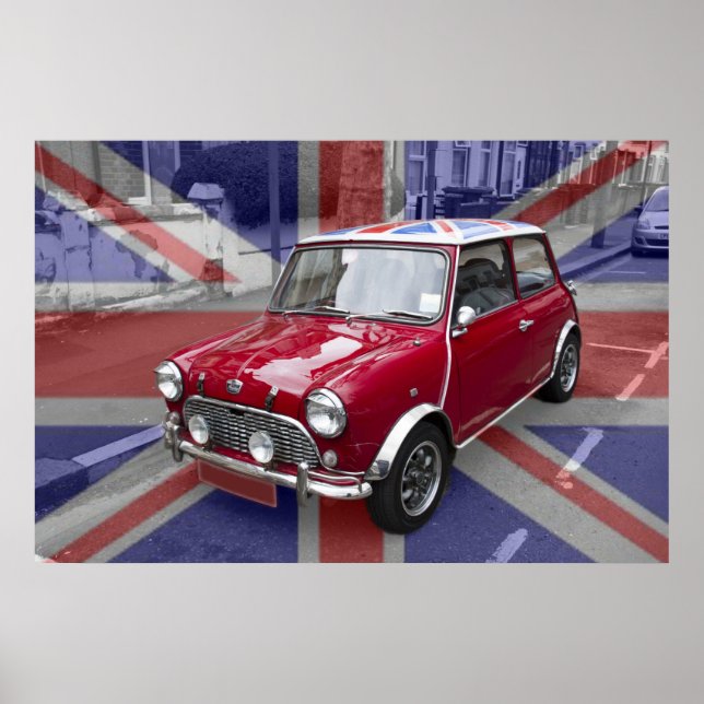 Poster Mini carro clássico britânico (Frente)
