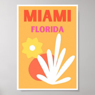 Poster Mini Cartaz - Miami Flórida