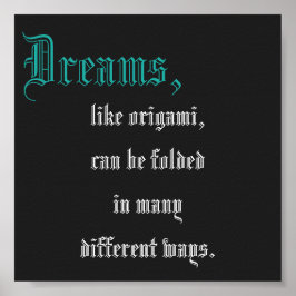 Poster Mini citação originami
