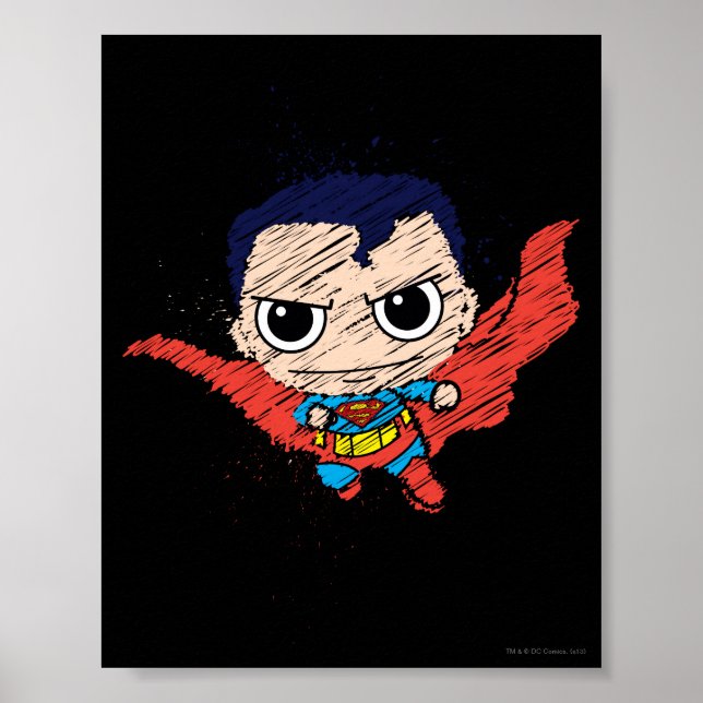 Poster Mini Superman Sketch (Frente)