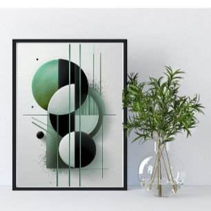 Poster Minialista Elegante Abstrato Geométrico Moderno