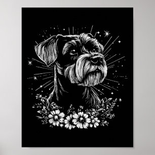 Poster Miniatura Cachorro Cachorro Estilo Retro Tatuagem