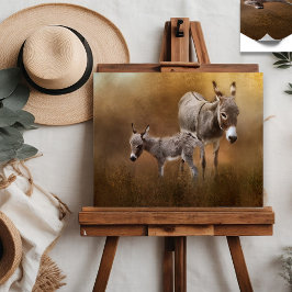 Poster Miniatura Donkey com Colt