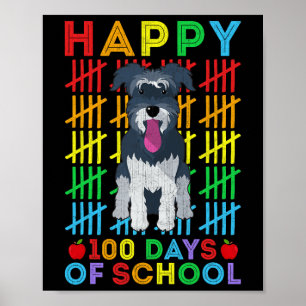Poster Miniatura Estudante de Cachorro Schnauzer Feliz 10