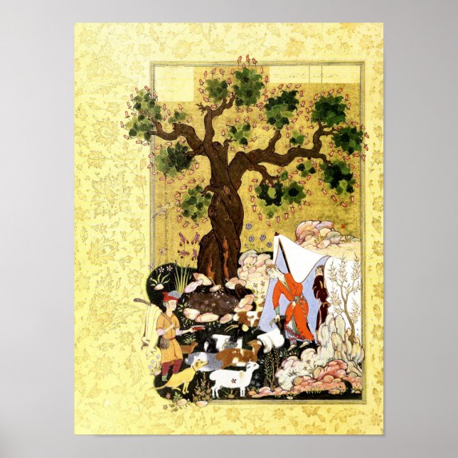 Poster Miniatura Persa: Majnun em Disguise (Frente)