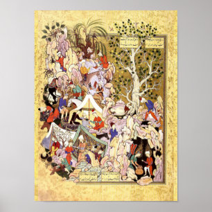 Poster Miniatura persa: Yusuf é salvado do poço