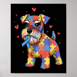 Poster Miniatura Quebra-Cabeça Schnauzer Cão de Conscient