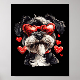 Poster Miniatura Schnauzer - Cão Dia de os namorados Gles