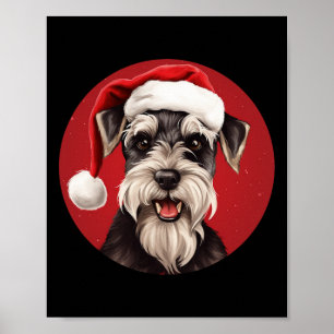 Poster Miniatura Schnauzer Engraçado Xmas Mãe Pai Cachorr