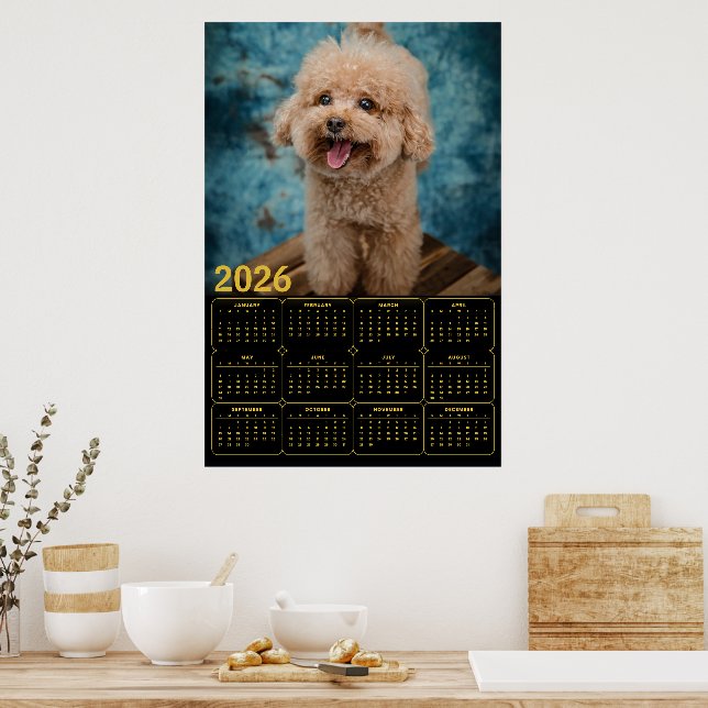 Poster Miniature Poodle 2026 Calendar (Cozinha)