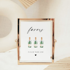 Poster Minifras de Champanhe de Script Elegante Moderno