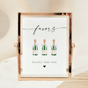 Poster Minifras de Champanhe de Script Elegante Moderno
