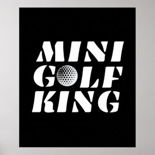 Poster Minigolf King Minigolfer Campeão