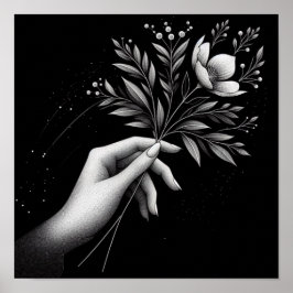 Poster Minimal Botanical Stem with Feminine Touch