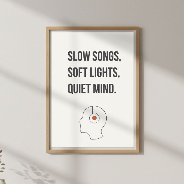 Poster Minimal Calm Quote. Relaxing Bedroom Decor (Criador carregado)