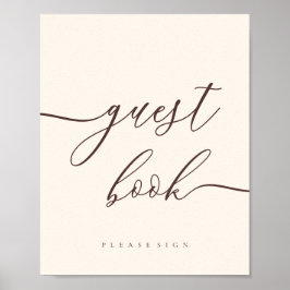 Poster Minimal Chocolate Brown Celebration Guest