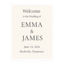 Minimal Elegant Wedding Welcome Sign | Editable 18