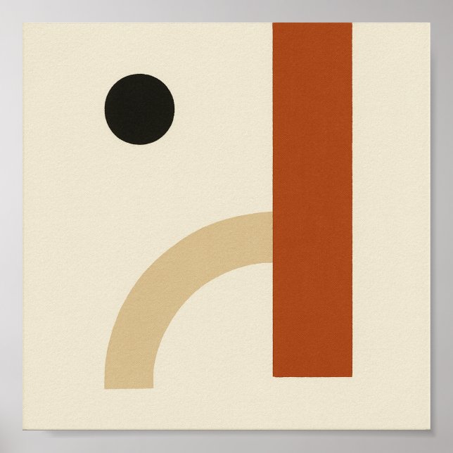 Poster Minimal Geometric Abstract Modern Art Print (Frente)