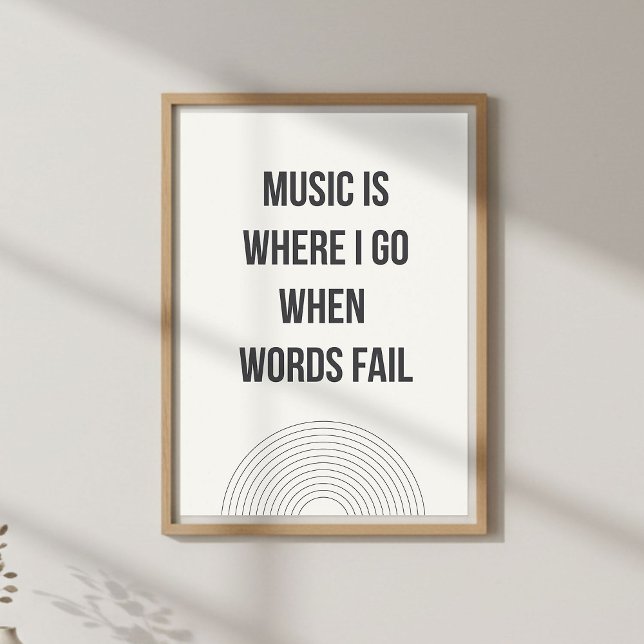 Poster Minimal music lover quote (Criador carregado)
