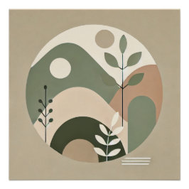 Pôster Minimalismo Botânico Poster brilhante