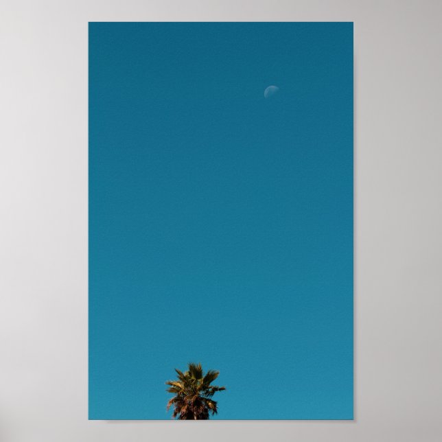 Poster Minimalismo da Lua Tropical de Palmeiras Vibes Pos (Frente)