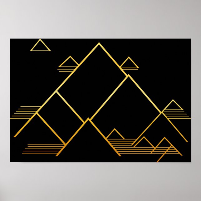 Poster Minimalismo do Pico de Montanha (Frente)