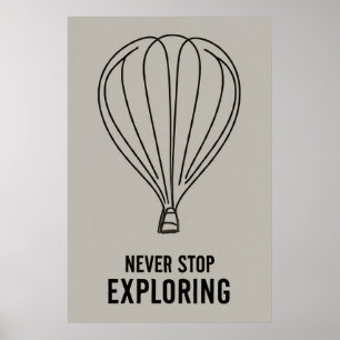 Poster Minimalismo Moderno Nunca pare de explorar