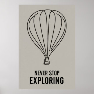 Poster Minimalismo Moderno Nunca pare de explorar