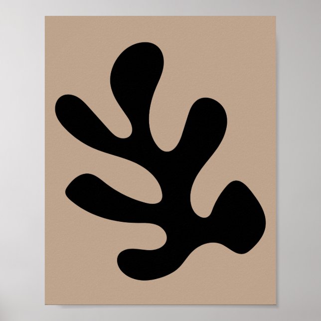 Poster Minimalist Abstract Algae Matisse Style  (Frente)