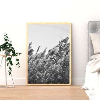 Poster Minimalist abstract nature print black and white