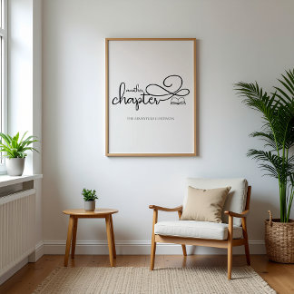 Pôster Minimalist Another Chapter Book Lover Art