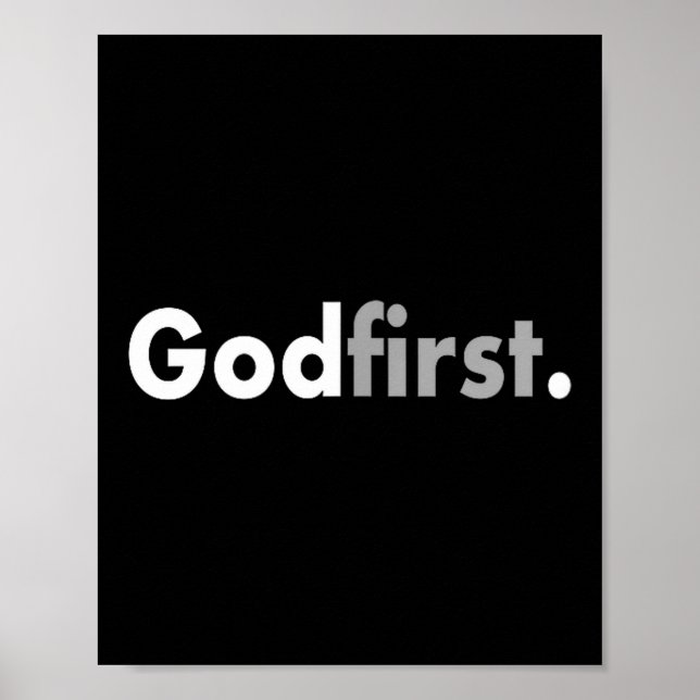 Poster Minimalist God First Simple Christian  (Frente)