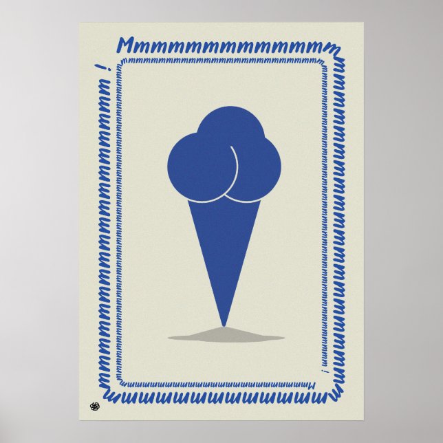 Poster Minimalist Ice Cream Art Print (Frente)