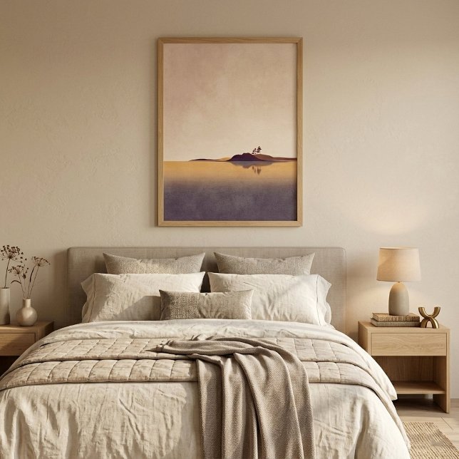 Poster Minimalist Lake Reflection Wall Art for Livingroom (Criador carregado)