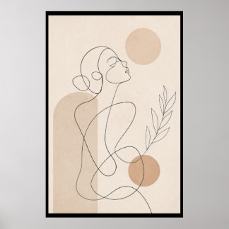 Poster Minimalist Line Art Woman