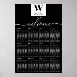 Poster Minimalist Monogram | Contemporary Newlywed Weddin