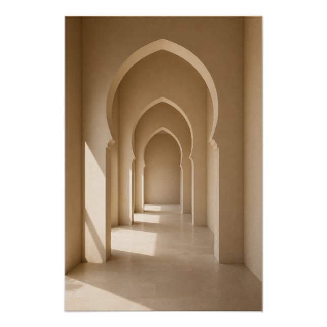 Pôster Minimalist Moroccan Architecture Poster Print (Frente)