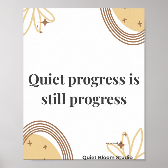 Poster Minimalist Motivation Quote (Frente)