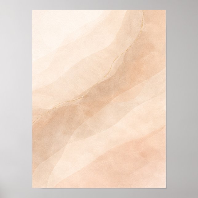 Poster Minimalist Neutral Abstract Wall Art – Beige Organ (Frente)