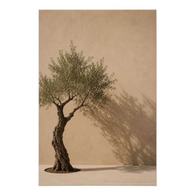 Pôster Minimalist Olive Tree Wall Art Poster (Frente)