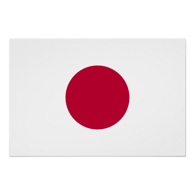 Pôster Minimalist Red Circle Design Glossy (Frente)