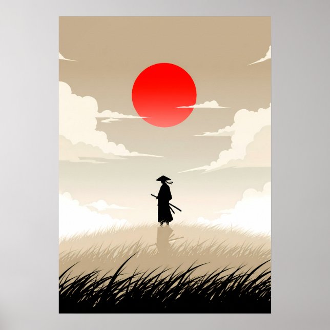 Poster Minimalist Samurai (Frente)