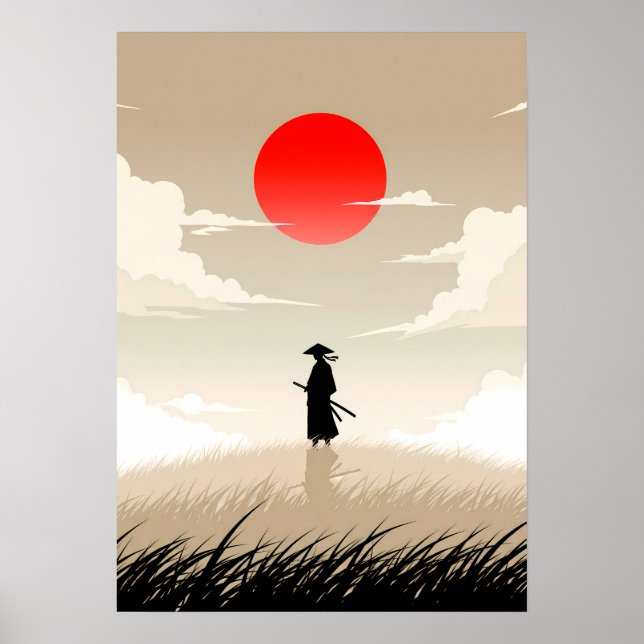 Poster Minimalist Samurai (Frente)
