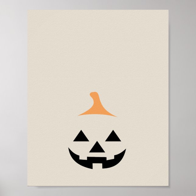 Poster Minimalist Scary Pumpkin (Frente)
