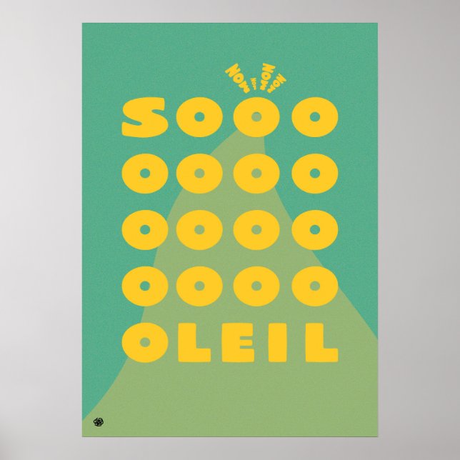 Poster Minimalist Sun Quote Art Print 'Soleil' (Frente)