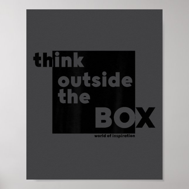 Poster Minimalist Think Outside The Box  (Frente)